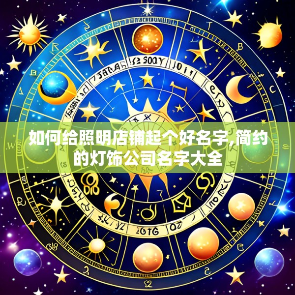 如何给照明店铺起个好名字,简约的灯饰公司名字大全