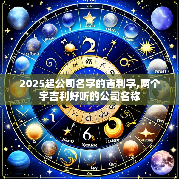 2025起公司名字的吉利字,两个字吉利好听的公司名称