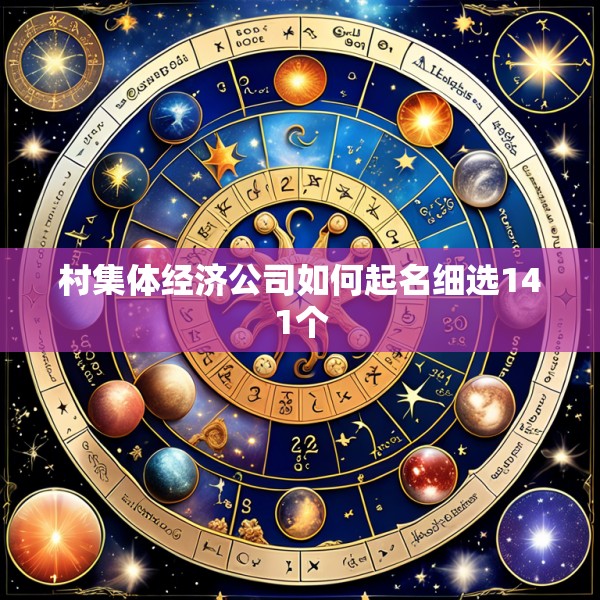 村集体经济公司如何起名细选141个