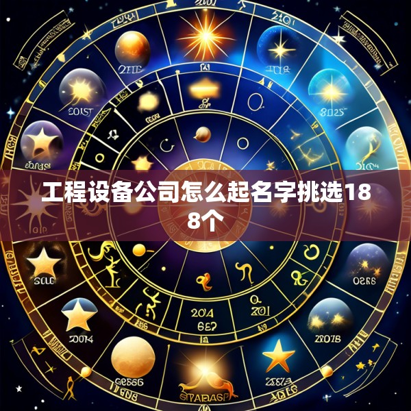 工程设备公司怎么起名字挑选188个