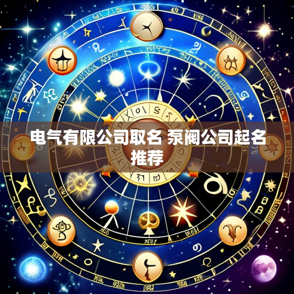电气有限公司取名 泵阀公司起名推荐