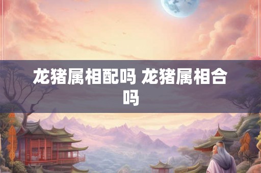 龙猪属相配吗 龙猪属相合吗