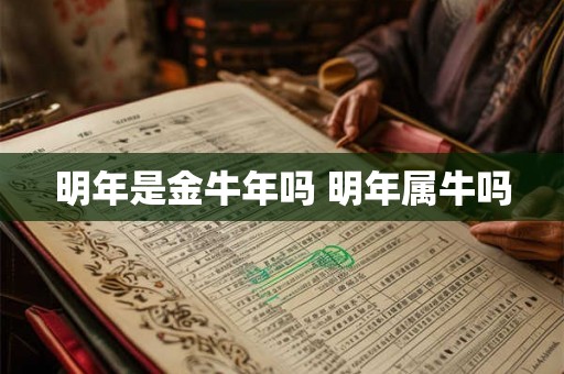 明年是金牛年吗 明年属牛吗
