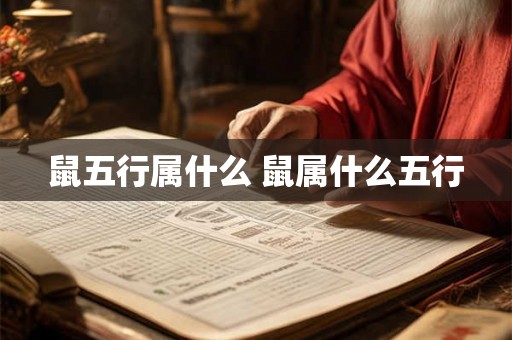 鼠五行属什么 鼠属什么五行