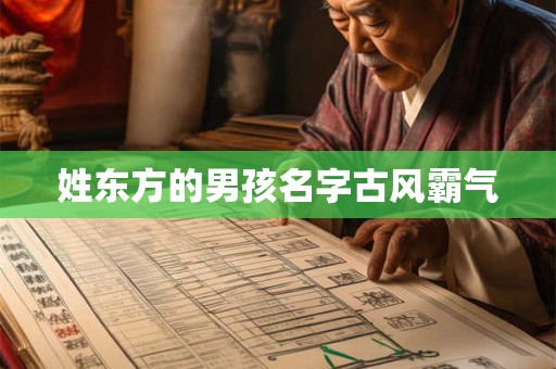 姓东方的男孩名字古风霸气