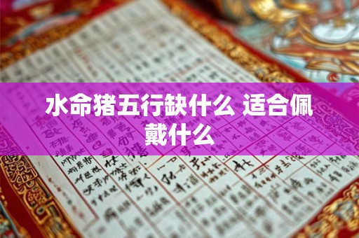 水命猪五行缺什么 适合佩戴什么 水命猪五行缺什么 适合佩戴什么