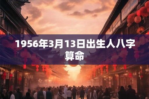 1956年3月13日出生人八字算命