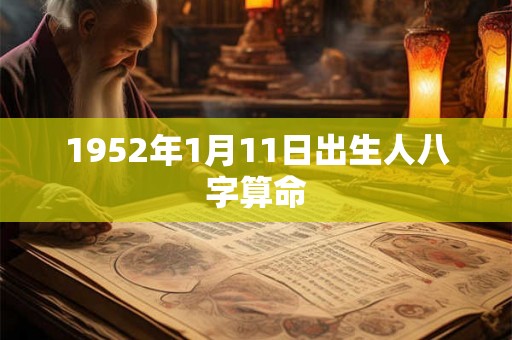 1952年1月11日出生人八字算命 1952年1月11日出生人八字算命