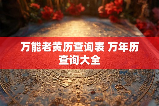 万能老黄历查询表 万年历查询大全 万能老黄历查询表 万年历查询大全