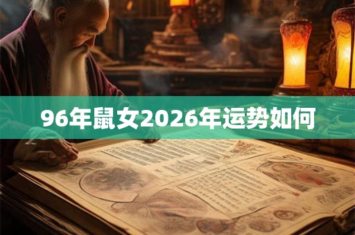 96年鼠女2026年运势如何 96年鼠女2026年运势如何