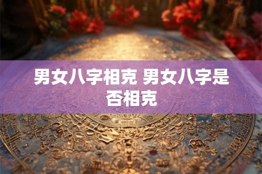 男女八字相克 男女八字是否相克 男女八字相克 男女八字是否相克