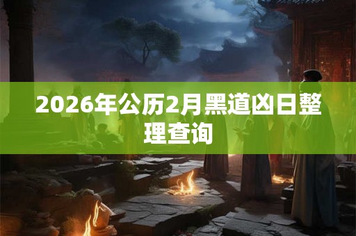 2026年公历2月黑道凶日整理查询 2026年公历2月黑道凶日整理查询