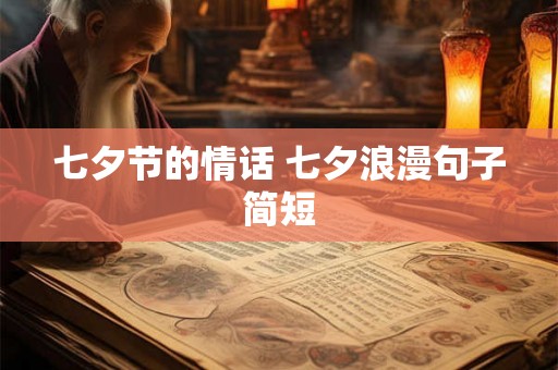 七夕节的情话 七夕浪漫句子简短