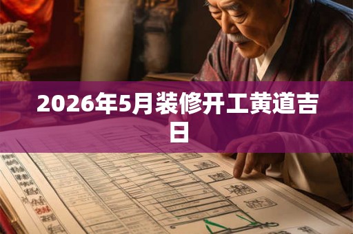 2026年5月装修开工黄道吉日 2026年5月装修开工黄道吉日