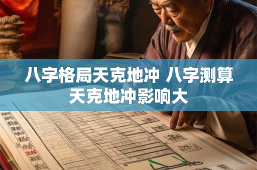 八字格局天克地冲 八字测算天克地冲影响大