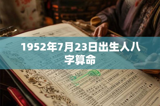1952年7月23日出生人八字算命 1952年7月23日出生人八字算命