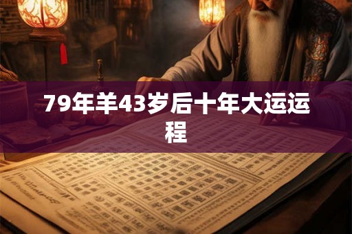 79年羊43岁后十年大运运程 79年羊43岁后十年大运运程