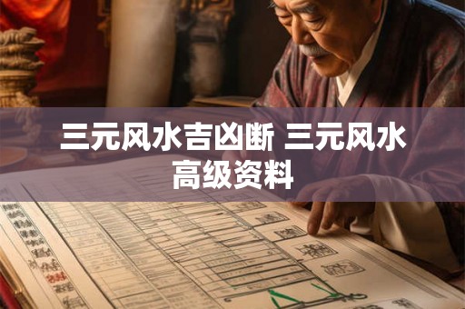 三元风水吉凶断 三元风水高级资料 三元风水吉凶断 三元风水高级资料