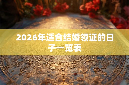 2026年适合结婚领证的日子一览表