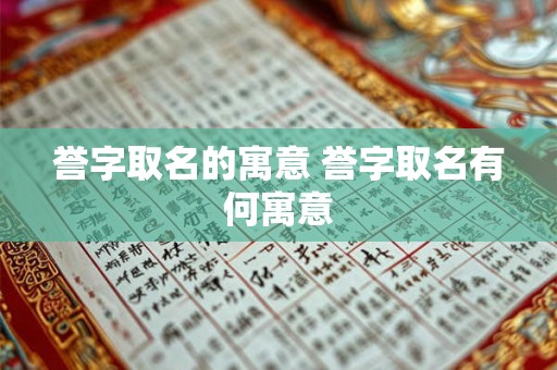 誉字取名的寓意 誉字取名有何寓意