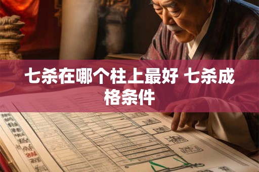 七杀在哪个柱上最好 七杀成格条件 七杀在哪个柱上最好 七杀成格条件