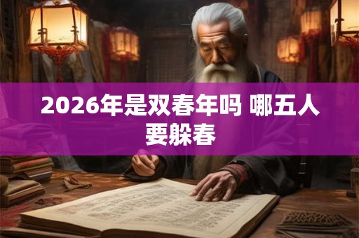 2026年是双春年吗 哪五人要躲春 2026年是双春年吗 哪五人要躲春