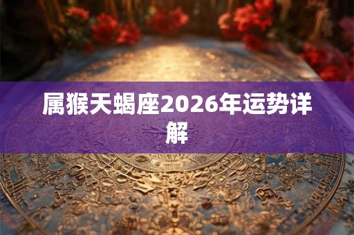 属猴天蝎座2026年运势详解 属猴天蝎座2026年运势详解