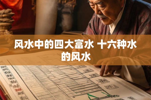 风水中的四大富水 十六种水的风水