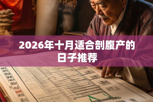 2026年十月适合剖腹产的日子推荐