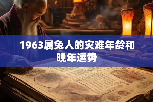 1963属兔人的灾难年龄和晚年运势 1963属兔人的灾难年龄和晚年运势