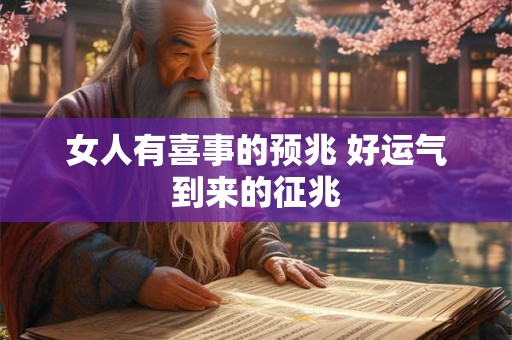 女人有喜事的预兆 好运气到来的征兆