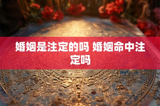 婚姻是注定的吗 婚姻命中注定吗 婚姻是注定的吗 婚姻命中注定吗