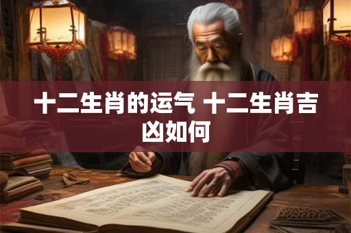 十二生肖的运气 十二生肖吉凶如何 十二生肖的运气 十二生肖吉凶如何