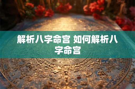 解析八字命宫 如何解析八字命宫 解析八字命宫 如何解析八字命宫