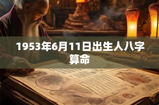 1953年6月11日出生人八字算命