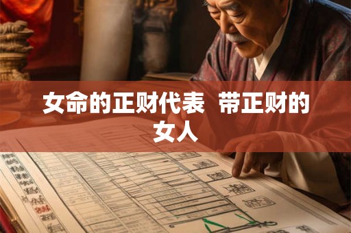 女命的正财代表  带正财的女人