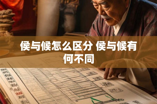 侯与候怎么区分 侯与候有何不同