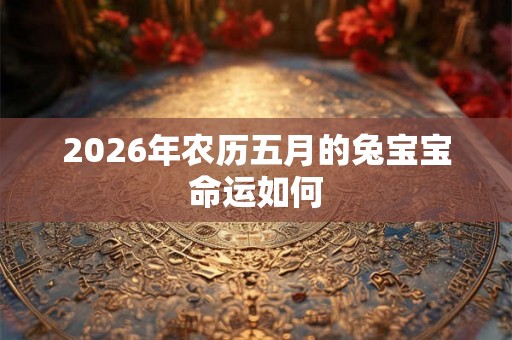 2026年农历五月的兔宝宝命运如何
