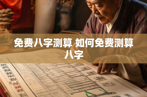 免费八字测算 如何免费测算八字