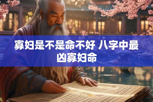 寡妇是不是命不好 八字中最凶寡妇命 寡妇是不是命不好 八字中最凶寡妇命