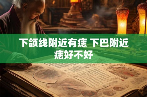 下颌线附近有痣 下巴附近痣好不好 下颌线附近有痣 下巴附近痣好不好