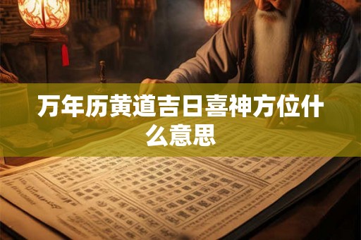 万年历黄道吉日喜神方位什么意思 万年历黄道吉日喜神方位什么意思