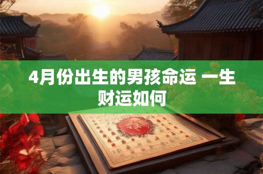 4月份出生的男孩命运 一生财运如何 4月份出生的男孩命运 一生财运如何