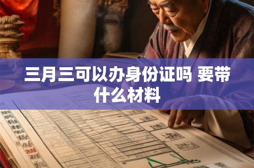 三月三可以办身份证吗 要带什么材料 三月三可以办身份证吗 要带什么材料
