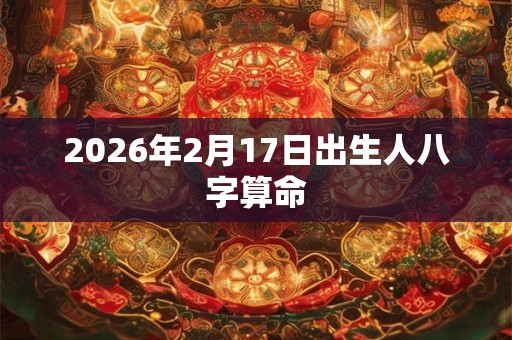 2026年2月17日出生人八字算命