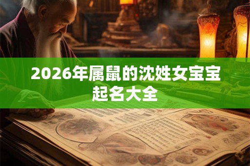 2026年属鼠的沈姓女宝宝起名大全 2026年属鼠的沈姓女宝宝起名大全