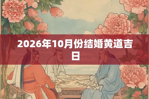 2026年10月份结婚黄道吉日 2026年10月份结婚黄道吉日