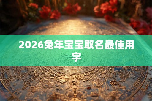 2026兔年宝宝取名最佳用字