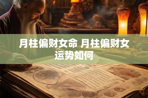 月柱偏财女命 月柱偏财女运势如何 月柱偏财女命 月柱偏财女运势如何