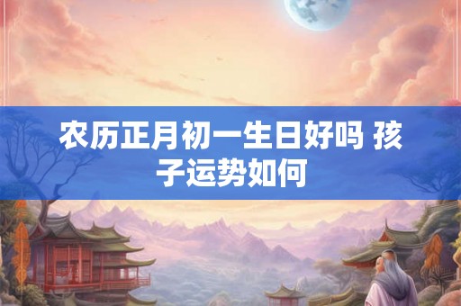 农历正月初一生日好吗 孩子运势如何
